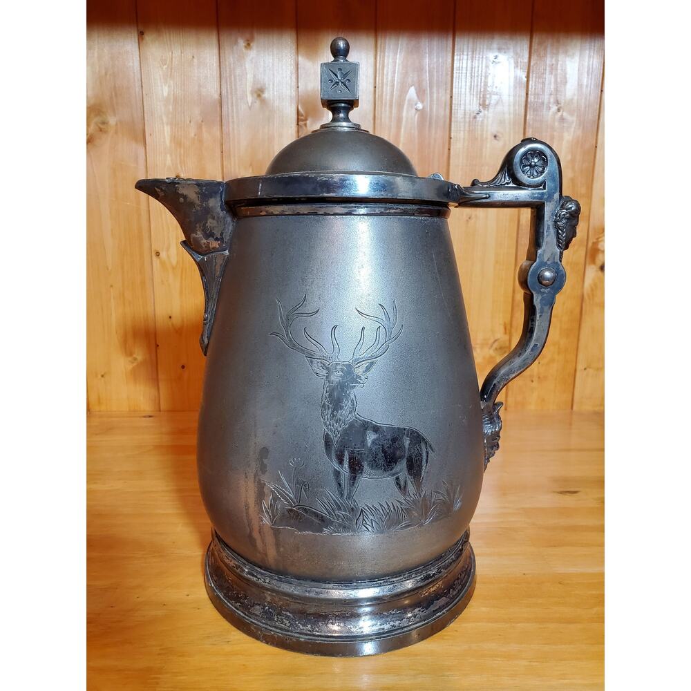Meriden Britannia #48 Stag Water Pitcher - Circa 1860s